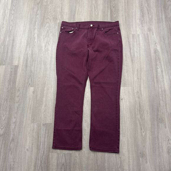 Levis 511 Jeans Men's 40 x 32 (Fits40x30) Red Maroon Straight Stretch Western - Picture 1 of 10